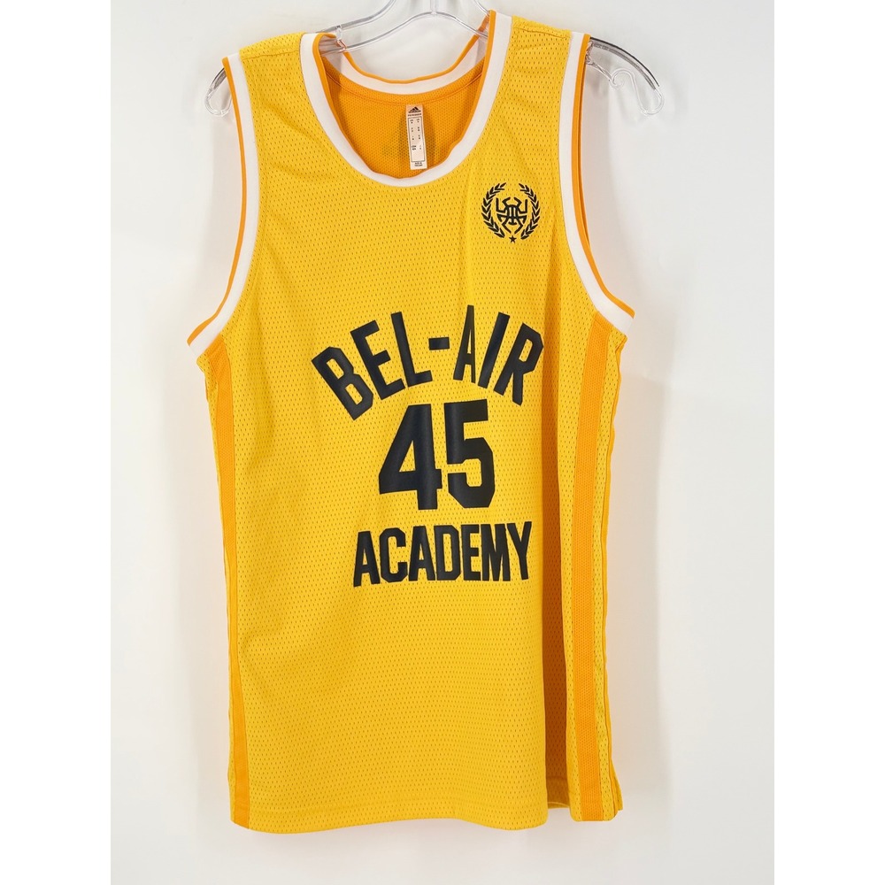 Adidas Bel Air Academy Basketball‎ Jersey Mitchell 45 Yellow Men's Size M
